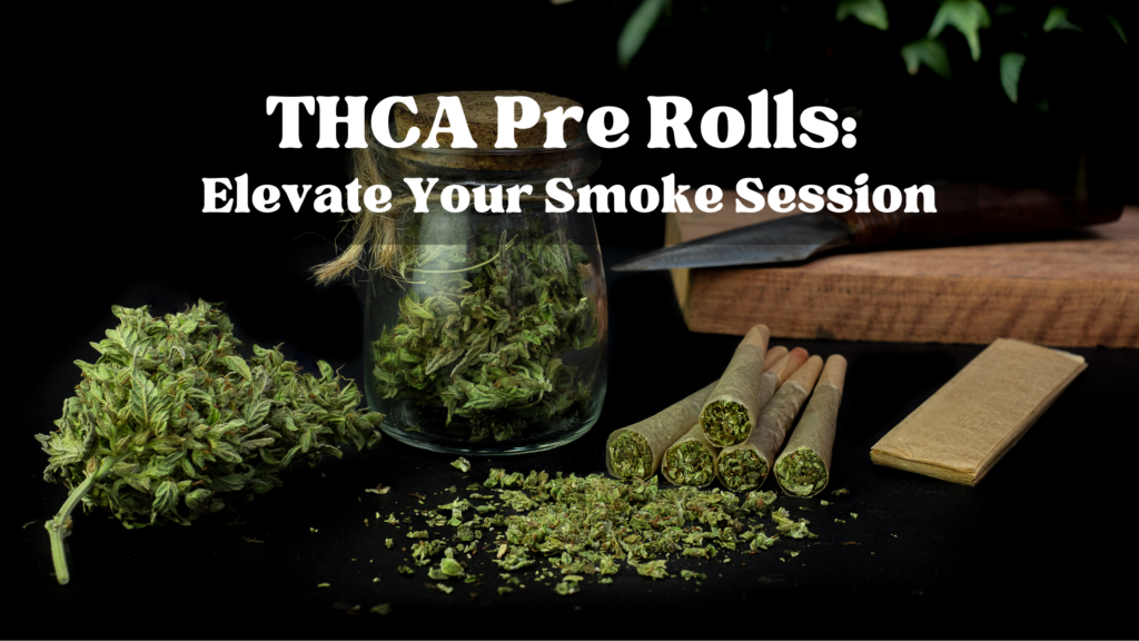 THCA Pre Rolls: Elevate Your Smoking Experience with pre rolls and thca flower in the background